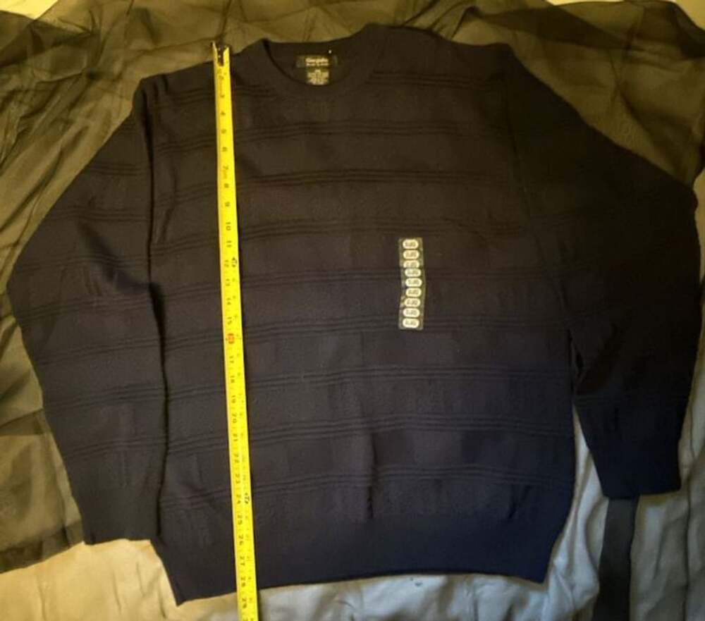 Giorgiolini Men's Wool Viscose Textured Crewneck Sweater Size XXL